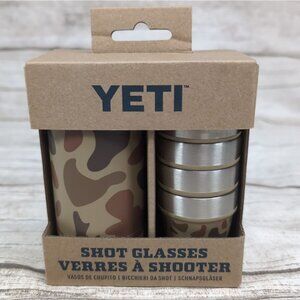 Yeti Wetlands Camo Shotglasses And Case Brand New